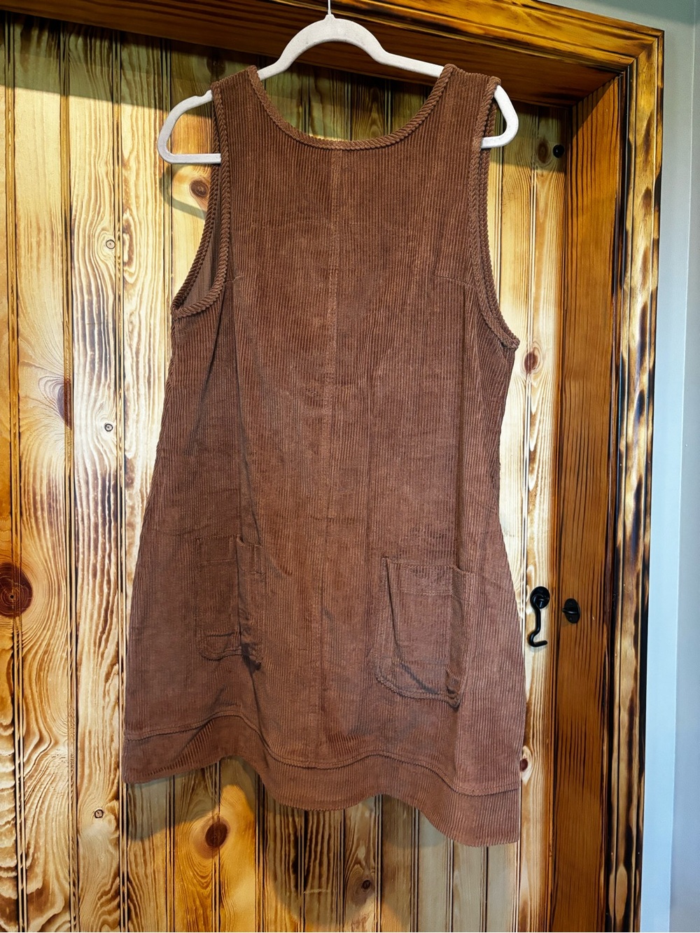 Brown Corduroy Sleeveless dress - Women